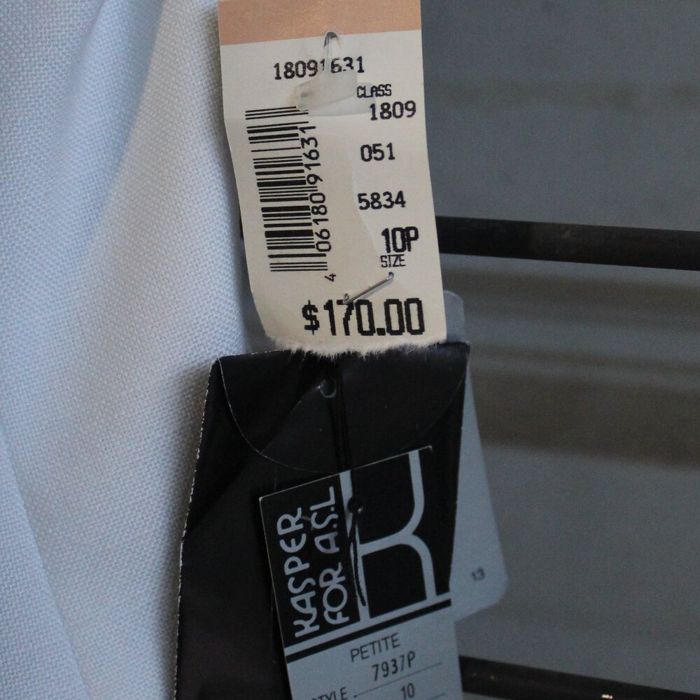 Kasper for ASL Petites - Blue and White - Business Suite - Size 10P